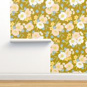 Romantic Soft Florals Mustard