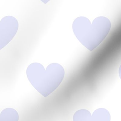 Digital Lavender regular hearts on white - extra large