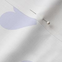 Digital Lavender regular hearts on white - extra large