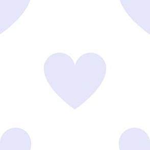 Digital Lavender regular hearts on white - extra large