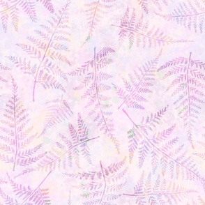 Delicate pink fern fronds - mid scale