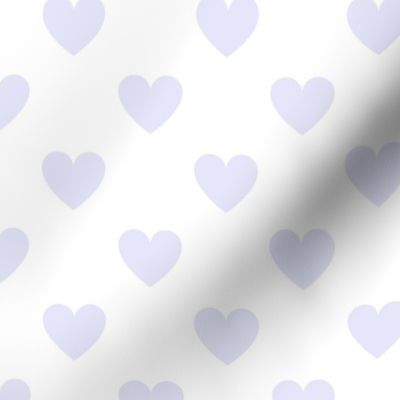Digital Lavender regular hearts on white - large