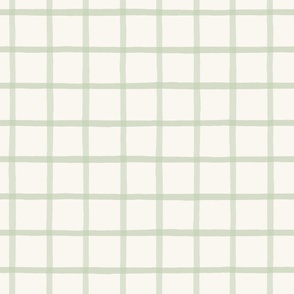 Custom KHB Window Pane Plaid Soft Green on Cream