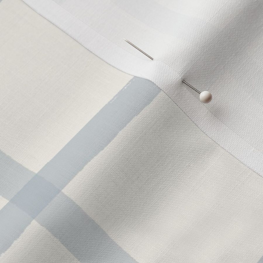 Custom KHB Window Pane Plaid Soft Blue on Cream 