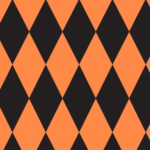 orange-and-black-harlequin-16x16/ halloween/ diamond/