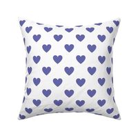 Very Peri regular hearts on white - large