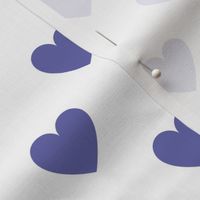 Very Peri regular hearts on white - large