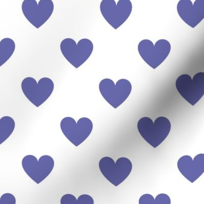 Very Peri regular hearts on white - large