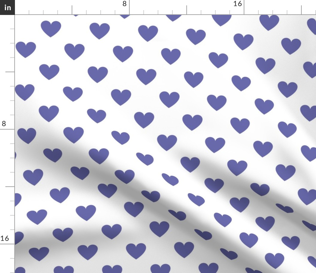 Very Peri regular hearts on white - large