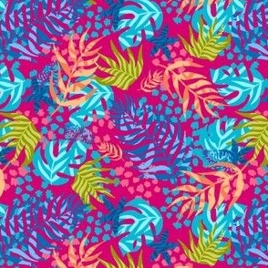 Summer Colorful Leaves - Magenta SS