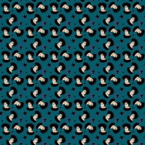 Mr Bamonte fabric dark teal