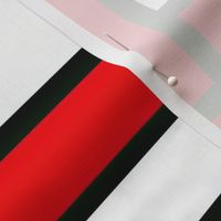 De Stijl Geometric Color Pattern in Red