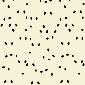 24x24 Scattered Spots black on cream