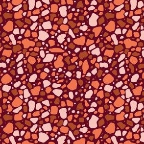 Playful Pink Coral Terrazzo | Rich Burgundy Stone Coordinate