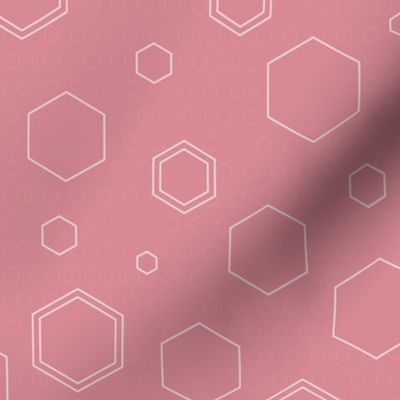 Dark Pink Hexagon Background