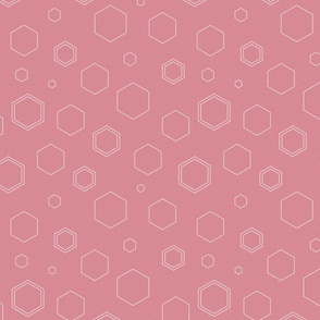 Dark Pink Hexagon Background