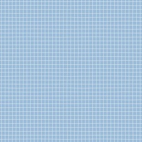 SMALL Grid - classic blue + white