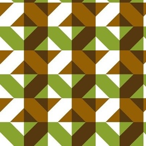 White brown green. Heckers in diagonals