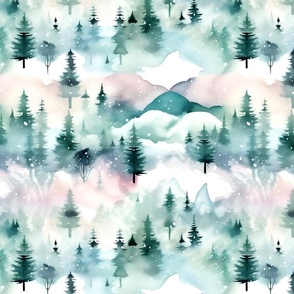 Watercolor Winter Wonderland 