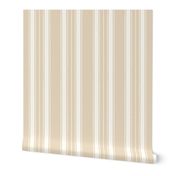 Calm Coastal Cottage Nautical Stripes - Timeless Muted Pastel Sandy Beige