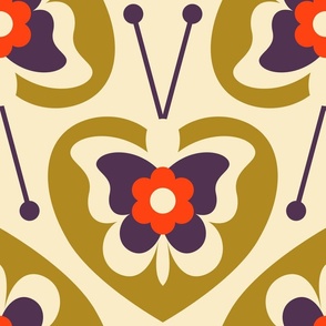 2801 A Extra large - Scandinavian / midcentury butterflies