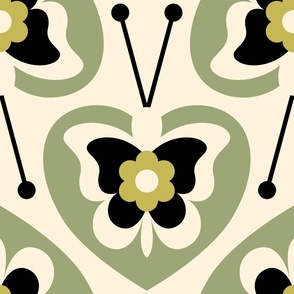 2801 D Extra large - Scandinavian / midcentury butterflies