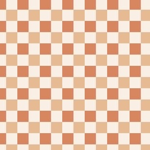 Small Pumpkin Orange & Golden Yellow Checkers 