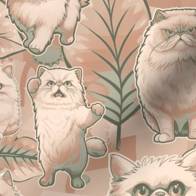 Persian Cat design muted neutrals 2023