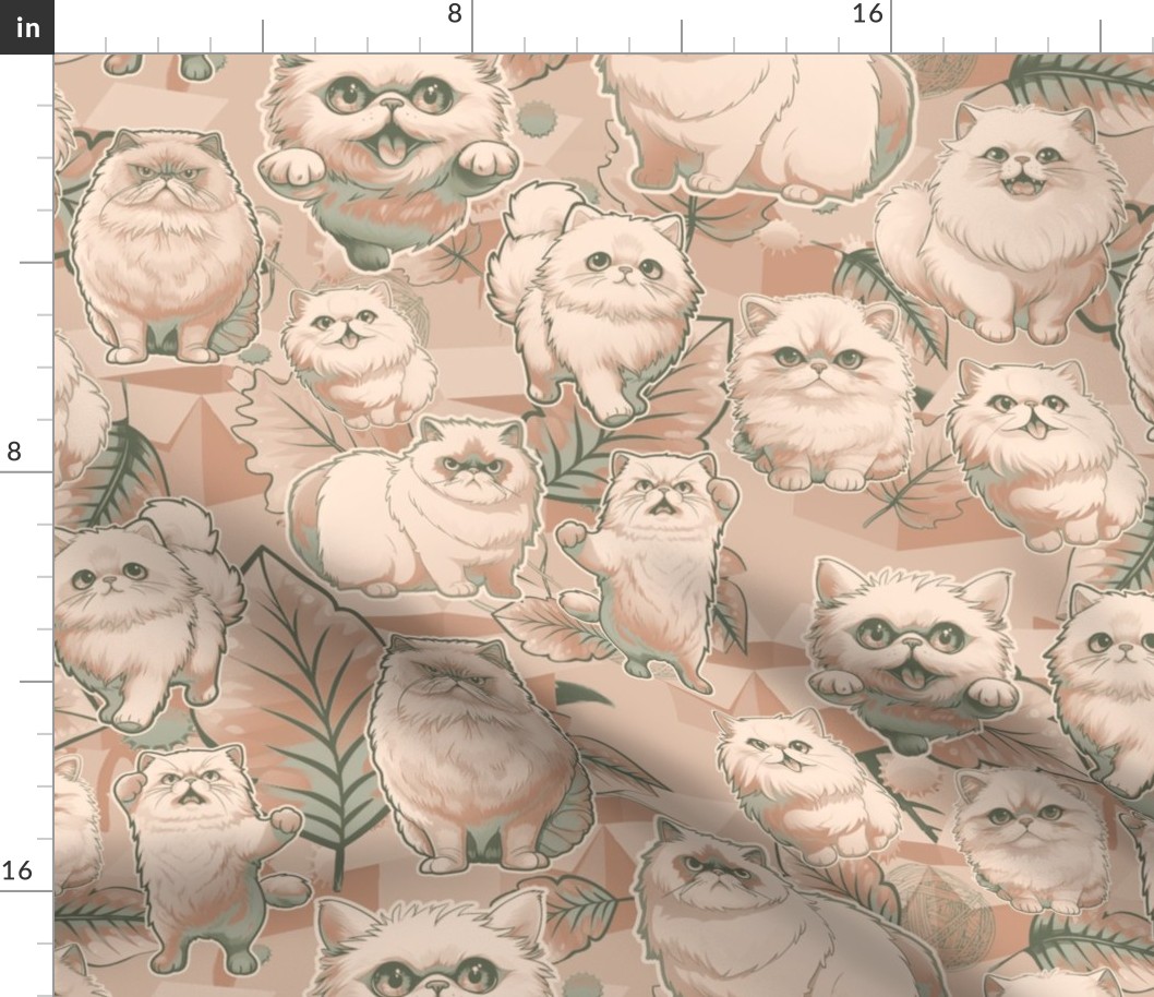 Persian Cat design muted neutrals 2023