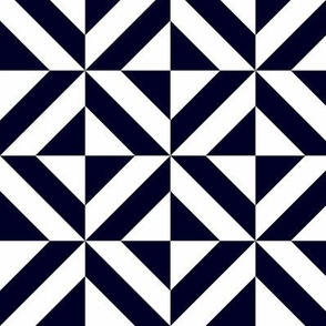 Diagonal black and white - medium size