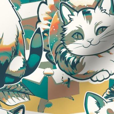 Snowshoe Cat design summer fresh 2023