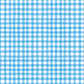 Wide Stripe Watercolour Gingham Check-Spritzig Blue-Grand Budapest Palette