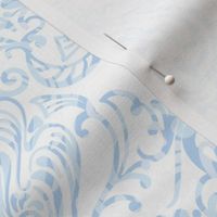 Hidden Hearts Damask - sweet pale blues and white