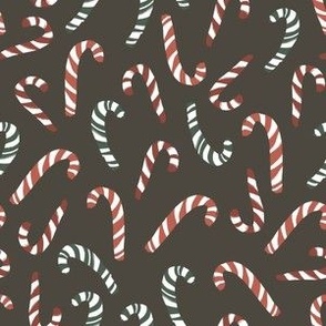 Small Candy Canes (Brown)(6")