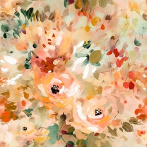Abstract Painted Flowers