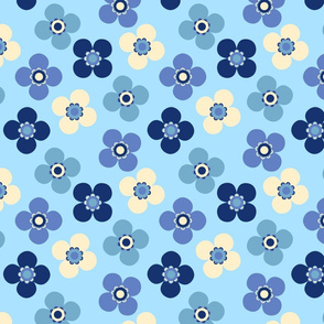 Creamy Blue Poppies by Cheerful Madness!!