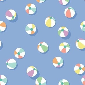 Bouncing Beach Balls - Periwinkle, Medium Scale