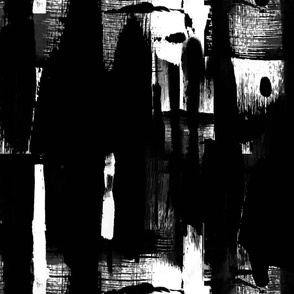black and white abstract brush stroke artistic graphic large scale