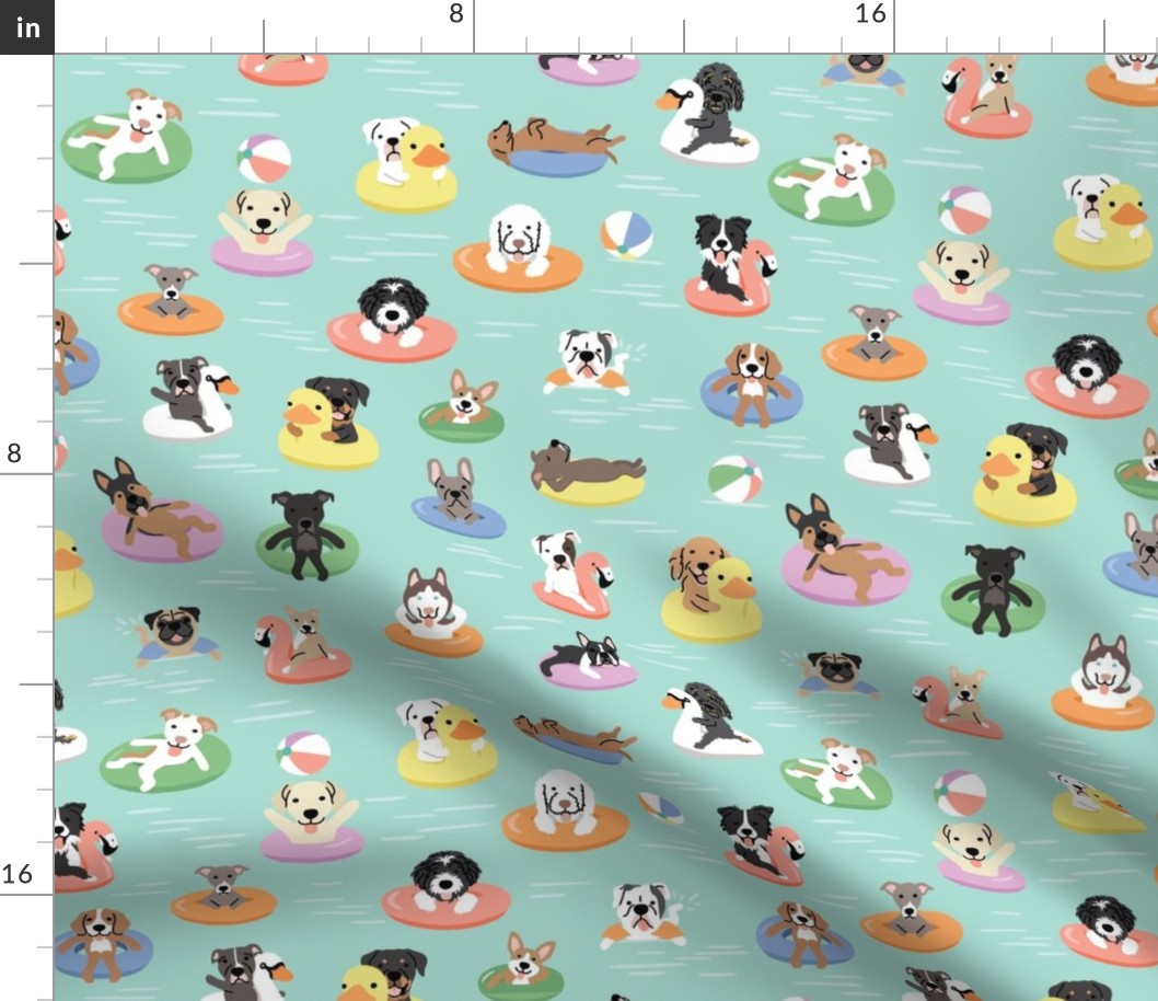 Dogs On Floaties, Large Scale