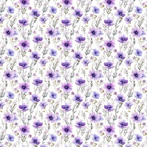 Purple Wildflower Watercolor