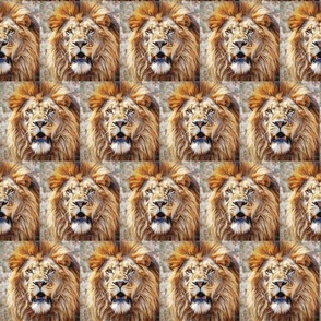 Cracked Background Lion Design