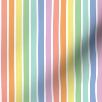 Summertime Stripe - Rainbow, Small Scale