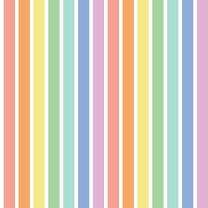 Summertime Stripe - Rainbow, Small Scale