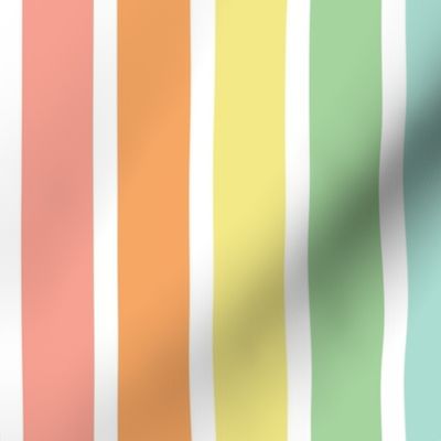 Summertime Stripe - Rainbow, Large Scale