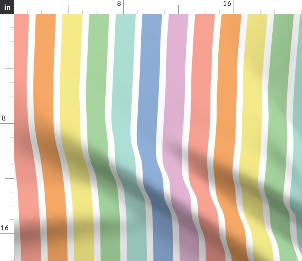 Summertime Stripe - Rainbow, Large Scale