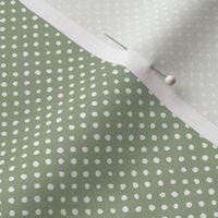 Doodle Dot: Sage Green Small Dotted, Tiny Green Dot