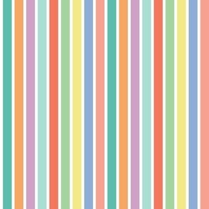 Summertime Stripe - Multi, Small Scale