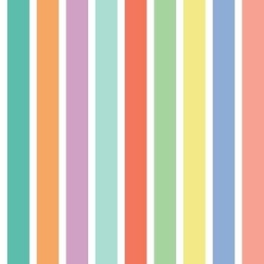 Summertime Stripe - Multi, Medium Scale