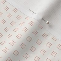 Skeeter Dot: Shell Pink Square Dots, Copper Pink Dotted Dots