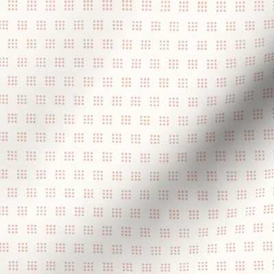 Skeeter Dot: Shell Pink Square Dots, Copper Pink Dotted Dots